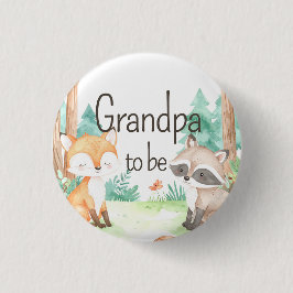 Niedliches Woodland Baby Dusche Thema Opa zu sein Button