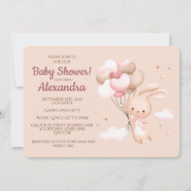 Niedliches Woodland Bunny Rabbit Babydusche