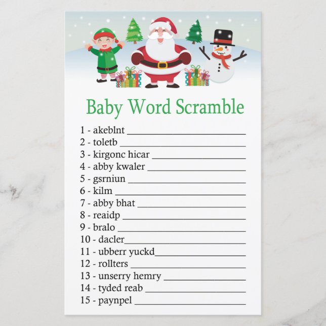 Niedliches Wortspiel mit dem Weihnachtsmann (Vorderseite)