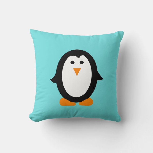 Niedliches wunderliches Penguin-Kissen Kissen (Vorderseite)