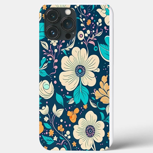 Niedliches, wunderschönes Blumenmuster und nahtlos Case-Mate iPhone Hülle (Rückseite)