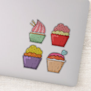 Niedliches Wüste-Set von 4 Notebook-Aufklebern Aufkleber