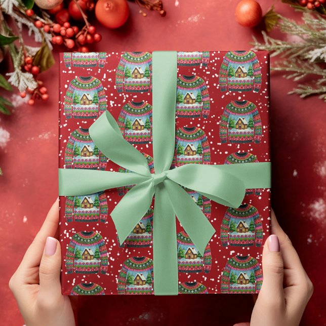 Niedliches Xmas Gingerbread House Ugly Christmas S Geschenkpapier (Von Creator hochgeladen)