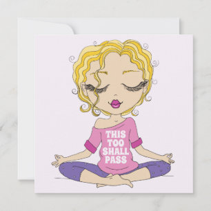 Niedliches Yoga Girl Auch dieses Jahr wird passier Karte