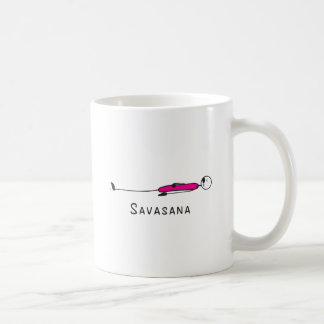 Niedliches Yoga-Strichmännchen Kaffeetasse