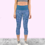 Niedliches Yoga-Training in Blau und Weiß Capri Leggings<br><div class="desc">Die blau-weiß-gemusterten,  hochauflösenden Yoga-Capri-Leggings zeichnen sich durch ein farbenfrohes und trendiges Muster aus,  das sowohl für Yoga-Kurse als auch nur für die Unterhaltung niedlich ist. Gut für Yoga-Trainings,  um zu vermeiden,  dass die Taille beim Stretching abrutscht.</div>