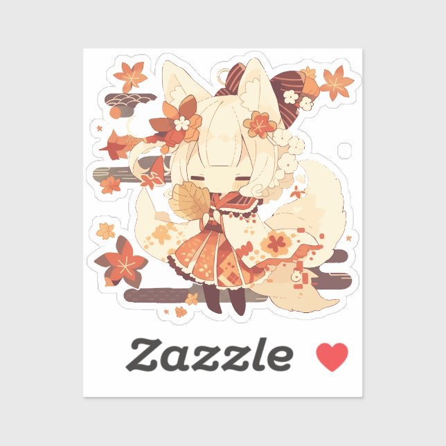 Niedliches Yokai-Inspiriert japanisches Design Aufkleber (Blatt)