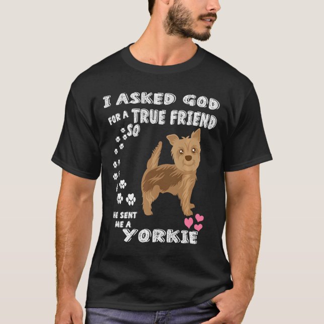 Niedliches Yorkie-Geschenk für Yorkshire Terrier D T-Shirt (Vorderseite)
