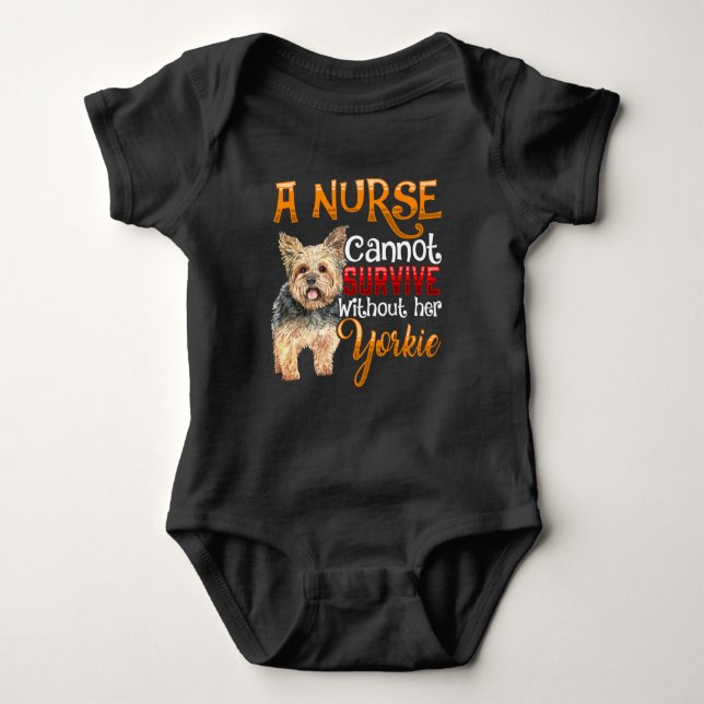 Niedliches Yorkie-Lieblingsnahrung für Tierlover Baby Strampler (Vorderseite)