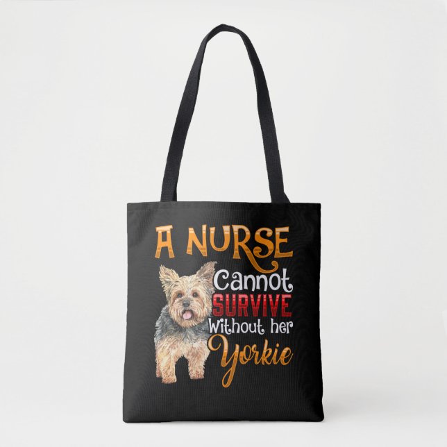 Niedliches Yorkie-Lieblingsnahrung für Tierlover Tasche (Vorderseite)