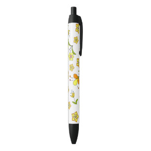Niedliches zartes gelbes Blumenmuster Kugelschreiber