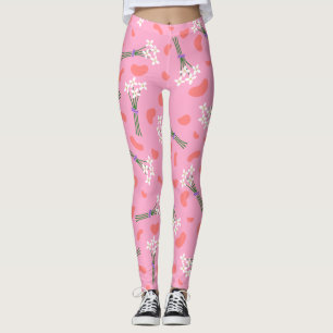 Niedliches zartes, winziges Bouquet-Muster Leggings