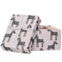 Niedliches Zebra Blush Pink Wrapping Paper