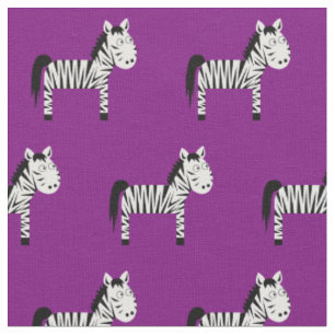 Niedliches Zebra Kid Baby Kinderzimmer Lila Stoff