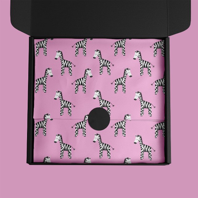 Niedliches Zebra Seidenpapier (Pink Zebra tissue paper)
