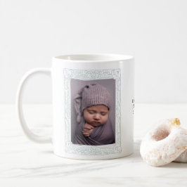 Niedliches Zeichnend Foto Geburtshauskarte Baby Kaffeetasse