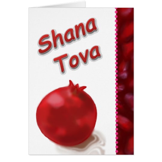 Niedliches zeichnendes Granatapfel-Rot - Shana Karte