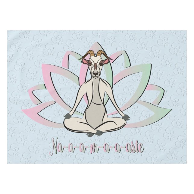 NIEDLICHES ZIEGEN YOGA | Namaste GetYerGoat™ Tischdecke (Vorderseite (Horizontal))