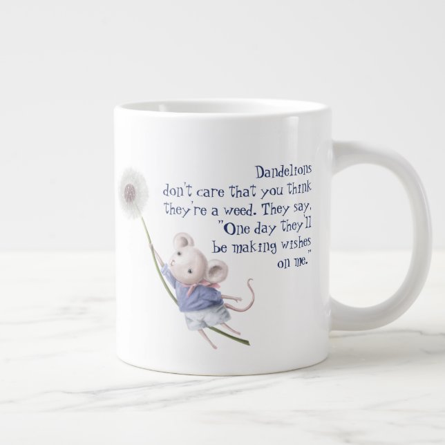 Niedliches Zitat der kleinen Maus Inspiration Jumbo-Tasse (Rechts)