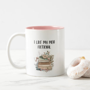Niedliches Zitat für Buchliebhaber Zweifarbige Tasse