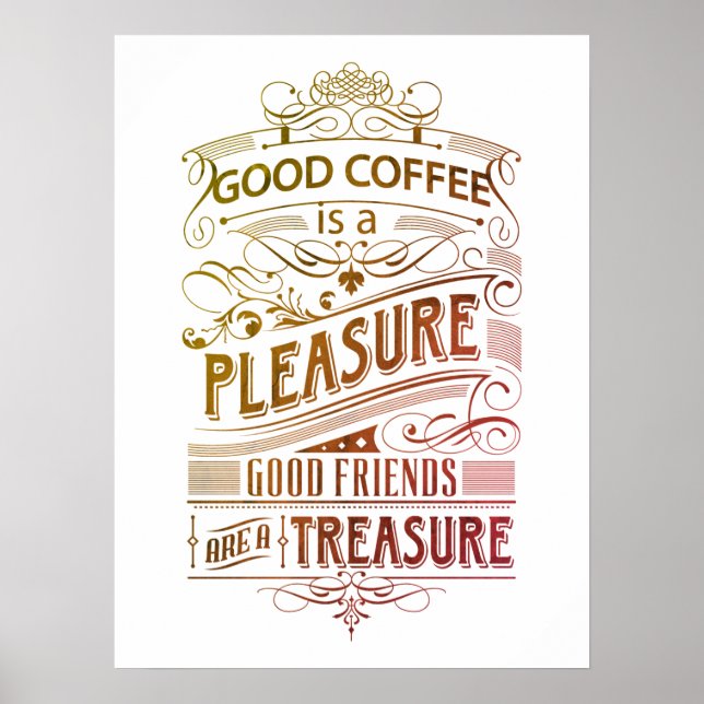 Niedliches Zitat für Kaffeeliebhaber Poster (Vorne)