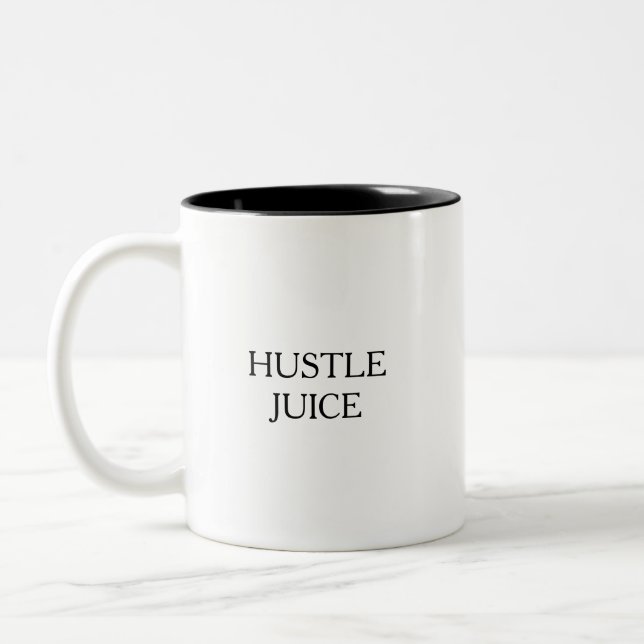 Niedliches Zitat von lustigen, humorvollen Hustels Zweifarbige Tasse (Links)
