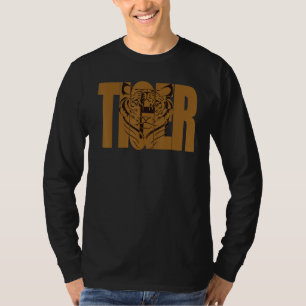 Niedliches Zitat von Tiger Big Cat Face Animal ln T-Shirt