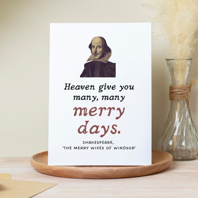 Niedliches Zitat zum Shakespeare Happy Retirement  Karte (Our Shakespeare card is great for birthdays, anniversaries, retirements, and other happy occasions.)
