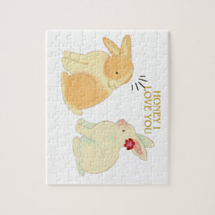 Niedliches Zitat zur Liebe von Bunny Couple - "Hon