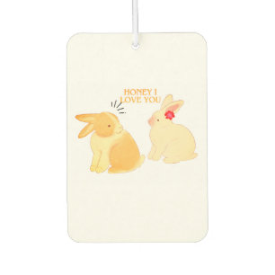 Niedliches Zitat zur Liebe von Bunny Couple - "Hon Autolufterfrischer