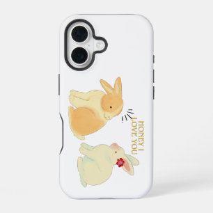 Niedliches Zitat zur Liebe von Bunny Couple - "Hon iPhone 16 Hülle