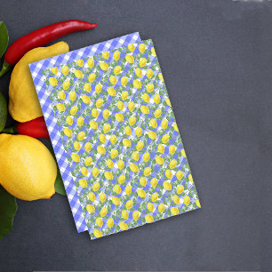 Niedliches Zitronenblau Buffalo Kariert