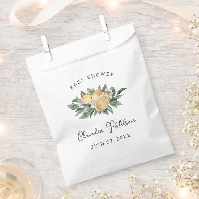 Niedliches Zitrusfrüchte Geschlecht Neutral Botani Geschenktütchen (Ausgeschnitten)
