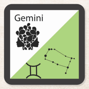 Niedliches Zodiac-Symbol, Zeichen & Star Layout-Ge Rechteckiger Pappuntersetzer