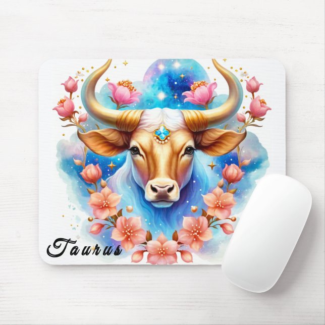 Niedliches Zodiac-Zeichen/Taurus Mousepad (Mit Mouse)