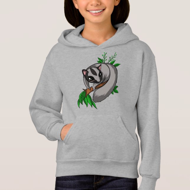 Niedliches Zuckersegelflugzeug-Haustier-Tier Hoodie (Vorderseite)
