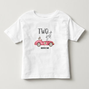 Niedliches Zweimotorschiff "Fast Red Race" 2. Gebu Kleinkind T-shirt