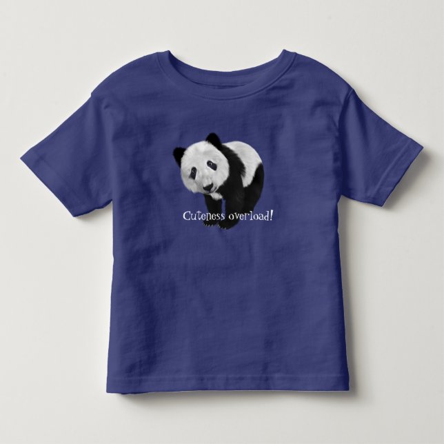 "Niedlichkeitsüberlastung!" mit süßem Panda Kleinkind T-shirt (Vorderseite)