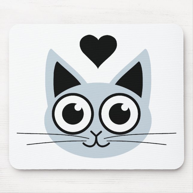 Niedlichste blaue Katze Mousepad (Vorne)