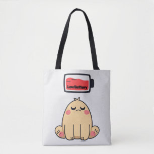 Niedrige Batterielocht - Funny Comic Doodle Tasche