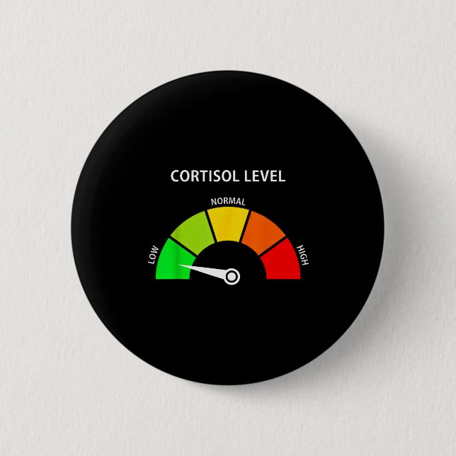 Niedrige Cortisolwerte v Meme  Button (Vorderseite)