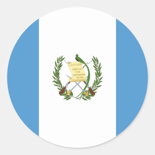 Niedrige Kosten! Flagge Guatemalas Runder Aufkleber (Vorderseite)