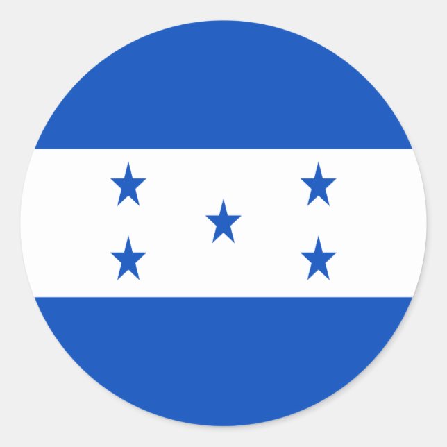 Niedrige Kosten! Honduras-Flagge Runder Aufkleber (Vorderseite)