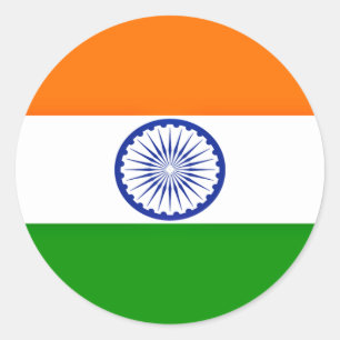 Niedrige Kosten! Indische Flagge Runder Aufkleber