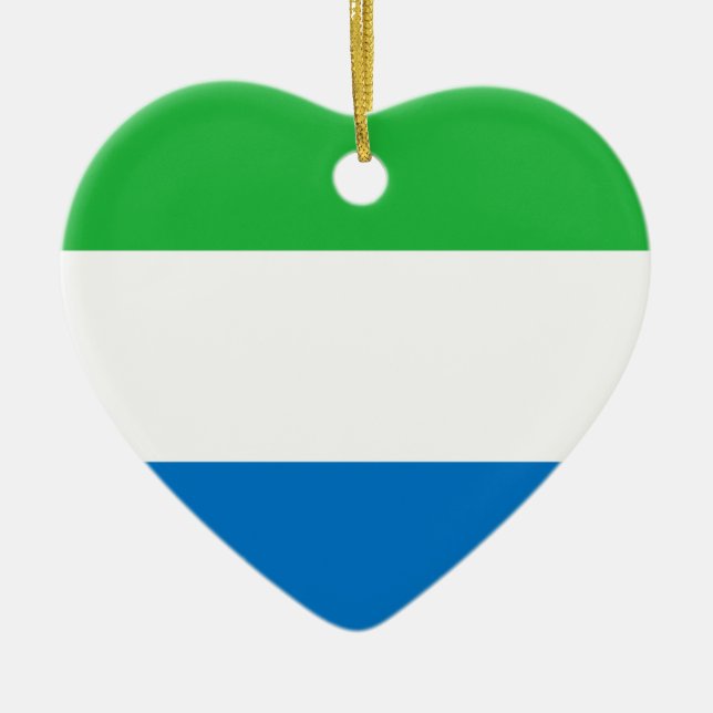 Niedrige Kosten! Sierra Leone-Flagge Keramikornament (Vorne)