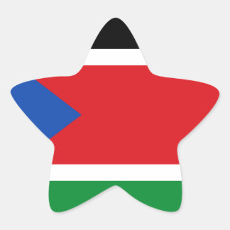 Niedrige Kosten! Südsudan-Flagge Stern-Aufkleber