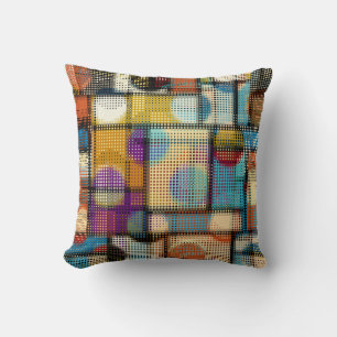 Niedrige Poly Pixel Kunst, geometrisches Muster. Kissen