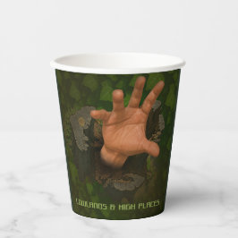 Niedrige und hohe Orte Pappbecher