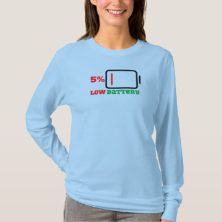 Niedriger Akku 5 % T-Shirt