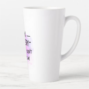 Niedriger Aufkleber Bitte sprechen Sie nicht mit m Milchtasse